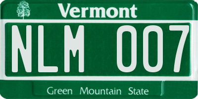 VT license plate NLM007
