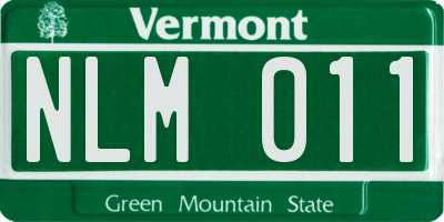 VT license plate NLM011