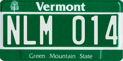 VT license plate NLM014