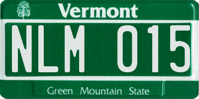 VT license plate NLM015