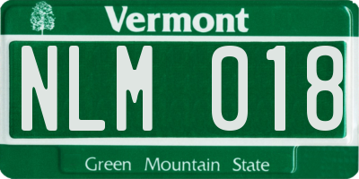 VT license plate NLM018