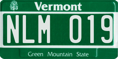 VT license plate NLM019