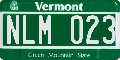 VT license plate NLM023