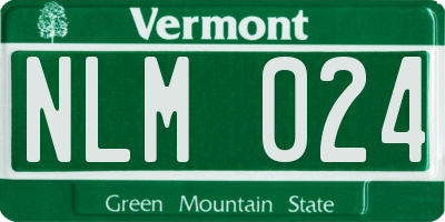 VT license plate NLM024