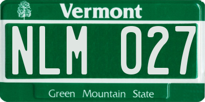 VT license plate NLM027