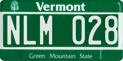 VT license plate NLM028
