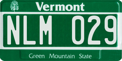 VT license plate NLM029