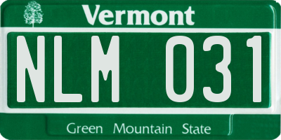 VT license plate NLM031