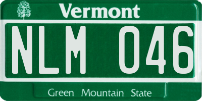 VT license plate NLM046
