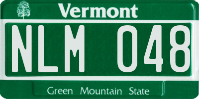 VT license plate NLM048