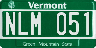 VT license plate NLM051