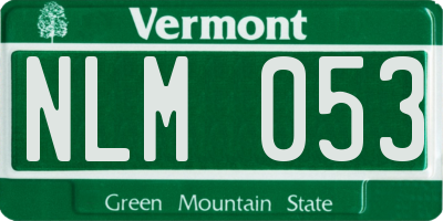 VT license plate NLM053