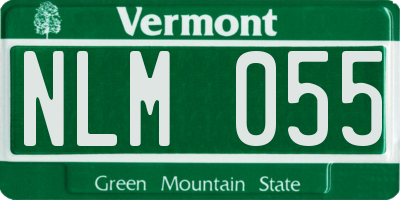 VT license plate NLM055