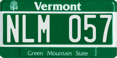 VT license plate NLM057