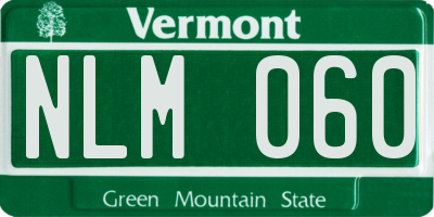 VT license plate NLM060
