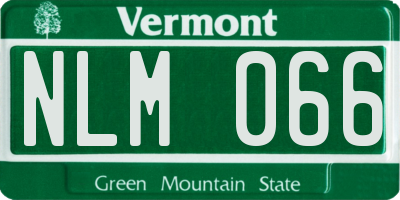 VT license plate NLM066