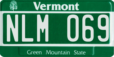 VT license plate NLM069