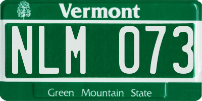 VT license plate NLM073
