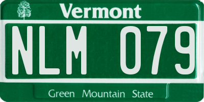 VT license plate NLM079