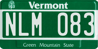 VT license plate NLM083