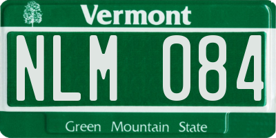 VT license plate NLM084