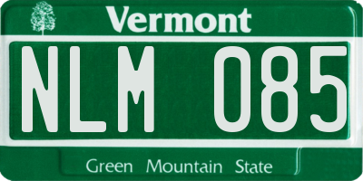 VT license plate NLM085