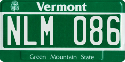 VT license plate NLM086