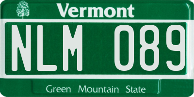 VT license plate NLM089