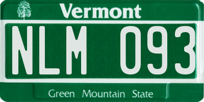 VT license plate NLM093