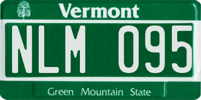 VT license plate NLM095