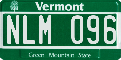 VT license plate NLM096