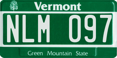 VT license plate NLM097