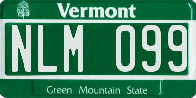 VT license plate NLM099