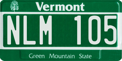 VT license plate NLM105