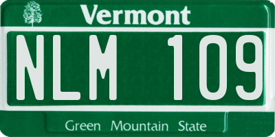 VT license plate NLM109