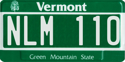 VT license plate NLM110