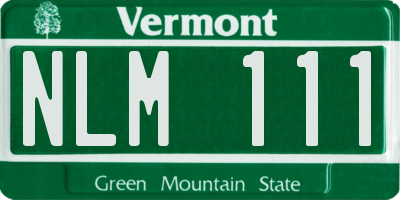 VT license plate NLM111