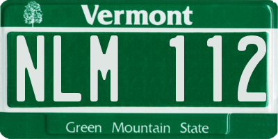 VT license plate NLM112