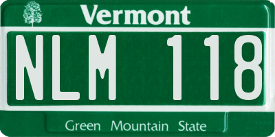 VT license plate NLM118