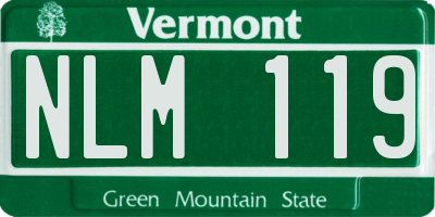 VT license plate NLM119