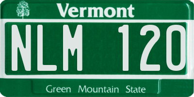 VT license plate NLM120