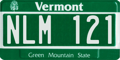 VT license plate NLM121
