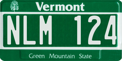 VT license plate NLM124