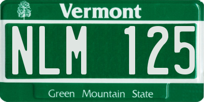 VT license plate NLM125