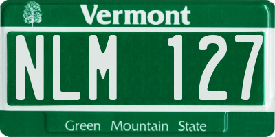 VT license plate NLM127