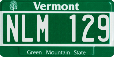 VT license plate NLM129