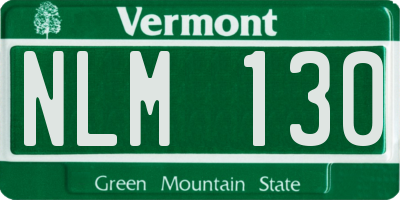 VT license plate NLM130
