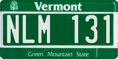 VT license plate NLM131