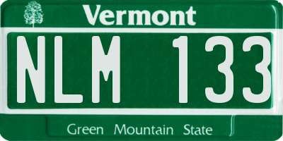 VT license plate NLM133