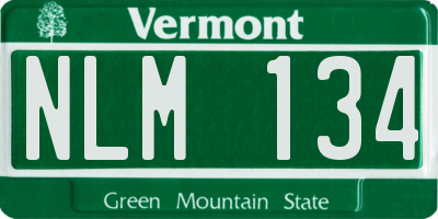 VT license plate NLM134
